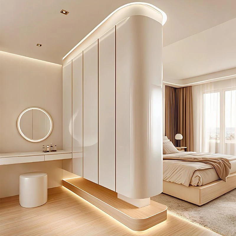Cream White Floating Wardrobe